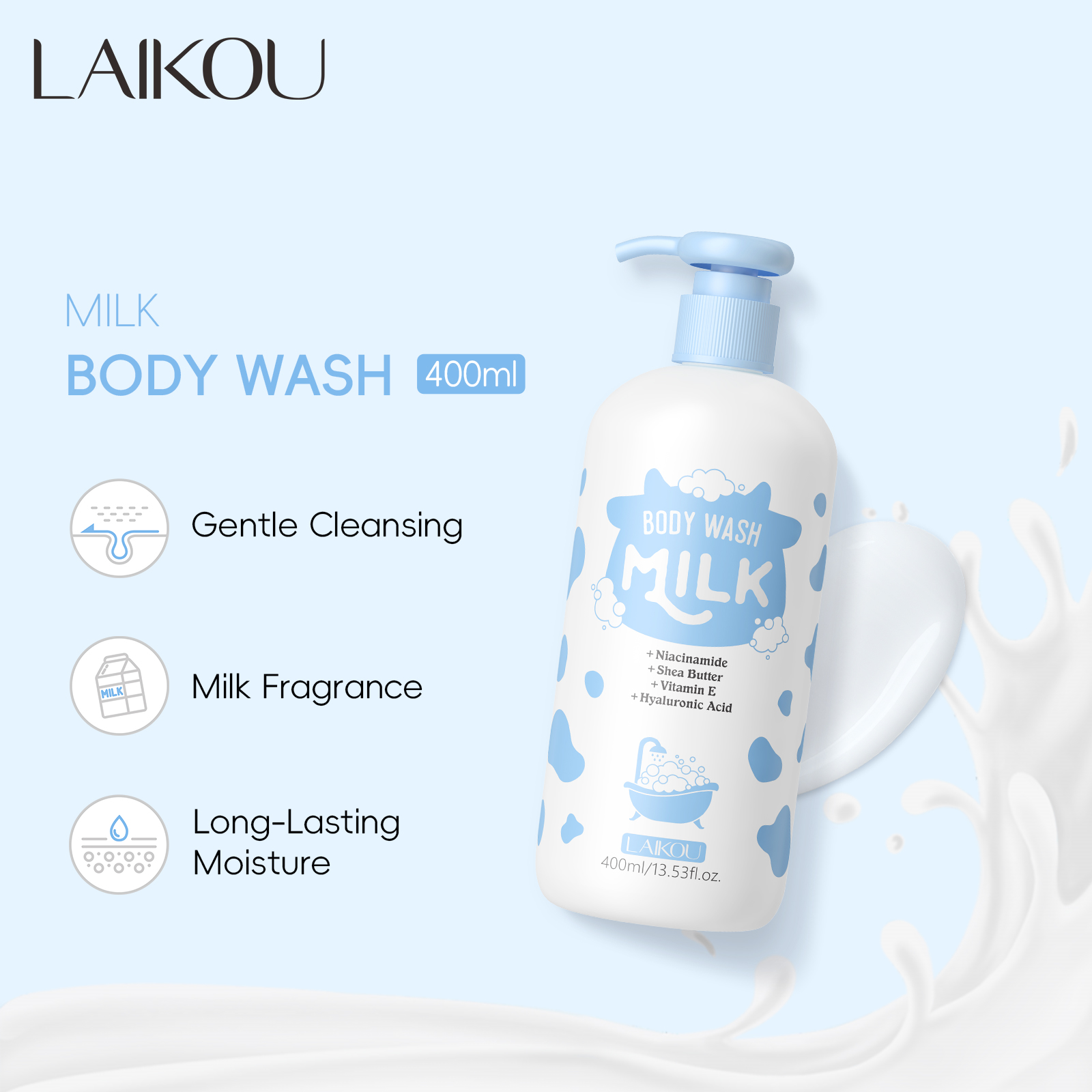 LAIKOU 400ml Milk Body Wash, G - огляд і ціна Salicylic Acid Cleanser